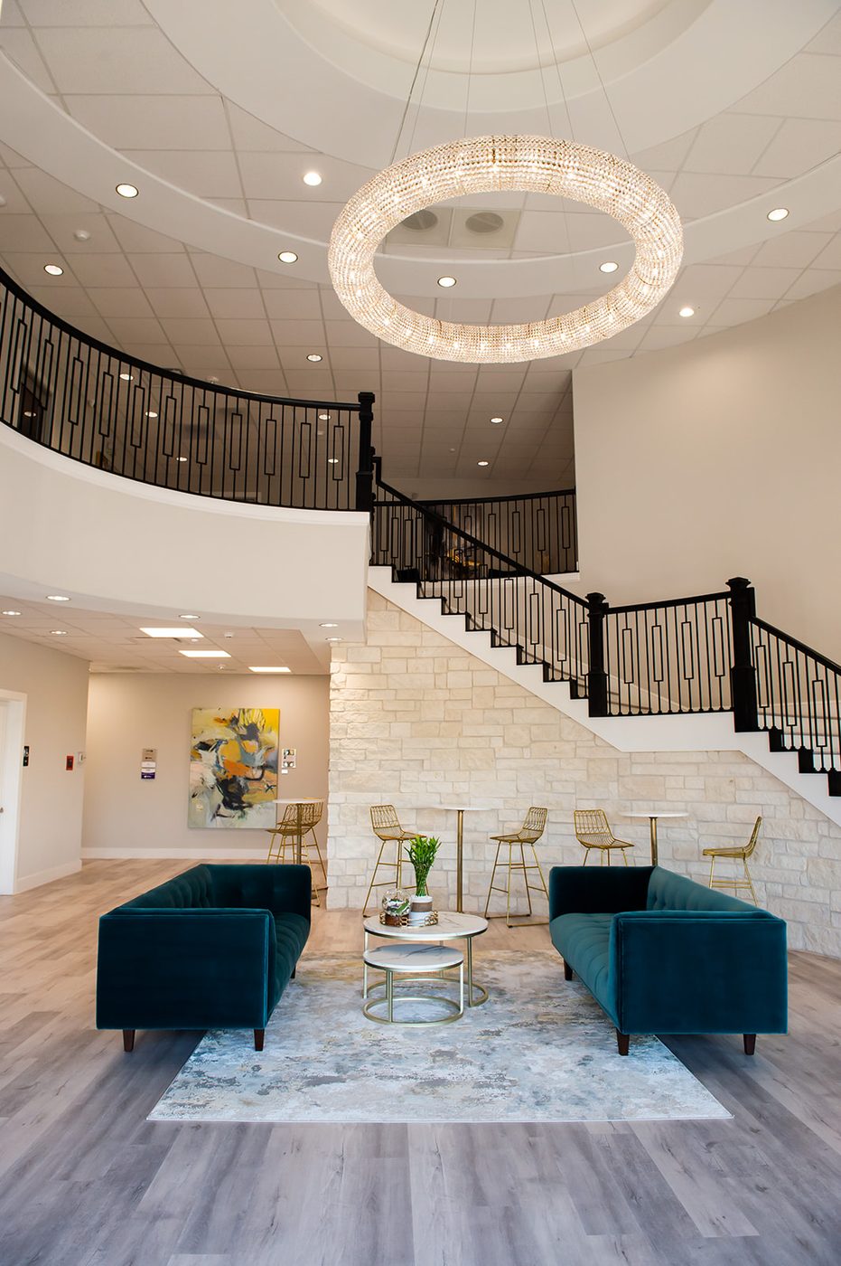 Bellevana lobby chandelier
