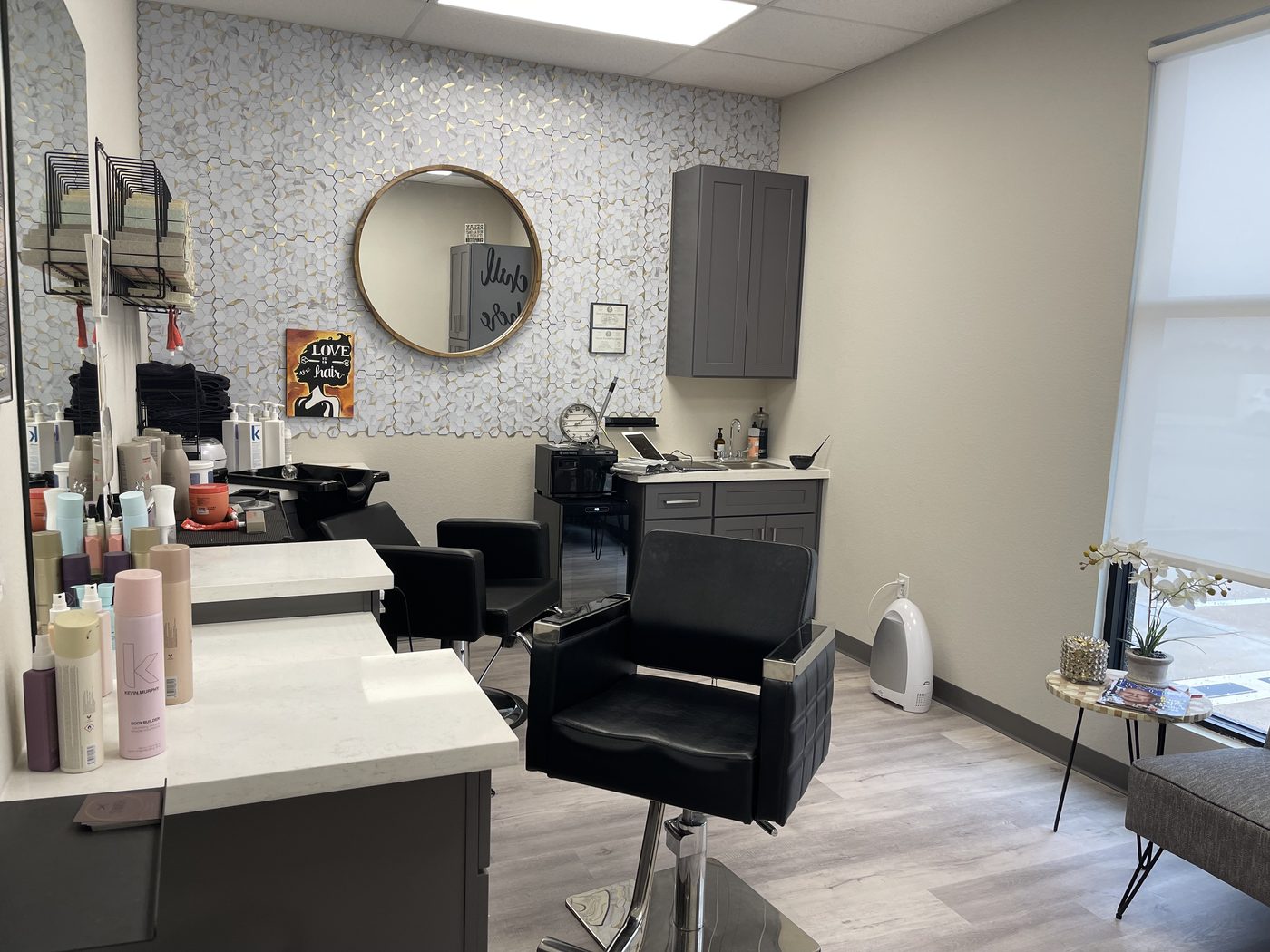Private salon suite interior