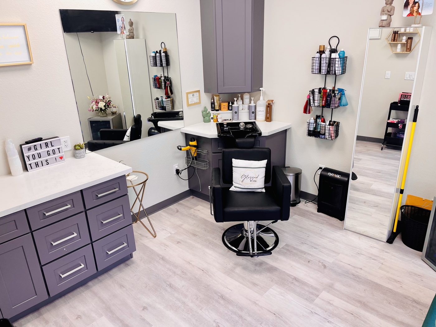 Salon suite with premium finishes
